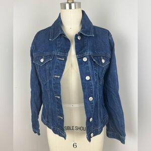 Vintage Gap Y2K Women’s Jean Jacket Dark Wash size S Small Perfect